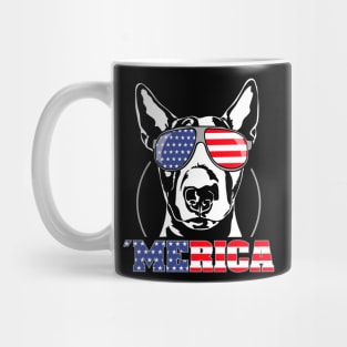 Proud Bull Terrier American Flag Merica dog Mug